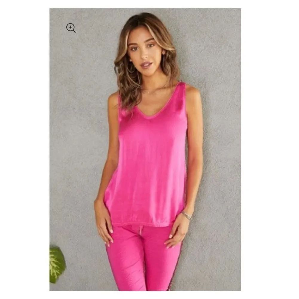 NWT Venti, six women’s linen, pink Sleeveless, tank top size large